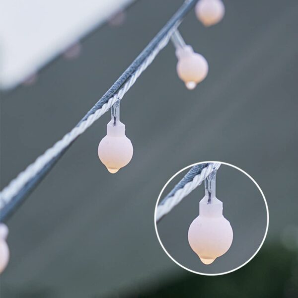 Enhance your indoor and outdoor ambiance with ZOUTOG Battery Operated String Lights. This 33ft string features 100 warm white LED lights on a durable wire, perfect for dark corners or tree decoration. With a remote control for easy operation, adjust brightness and choose from 8 flashing modes. The water-resistant design allows for versatile use, creating a warm and romantic atmosphere in your garden, yard, or any space you desire. Trust in ZOUTOG for energy-efficient and long-lasting LED lights, backed by a one-year guarantee.