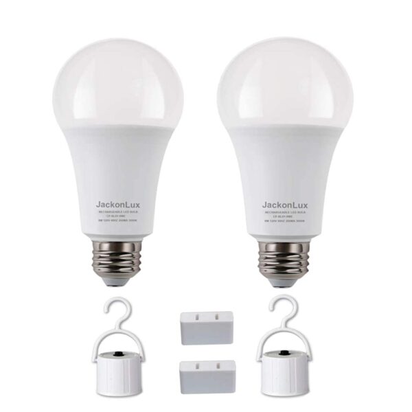 Illuminate your space during power outages with the JackonLux Rechargeable Emergency LED Bulb. This multi-function bulb provides 850 lumens of bright light, equivalent to a 60W bulb. It functions as a regular LED bulb and can also be used as a camping light, flashlight, or warehouse light. The impact-resistant design ensures durability, and it can light up for 3-4 hours during outages. Get peace of mind with this reliable emergency light solution.