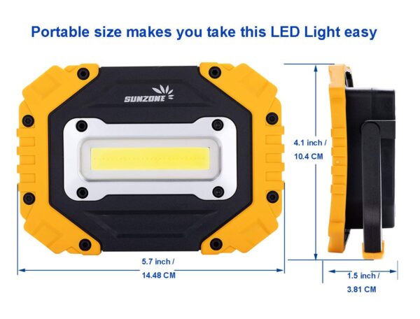 Illuminate your outdoor adventures with this powerful COB LED work light. Portable, waterproof, and versatile, it offers 3 modes for various activities. Get yours now!