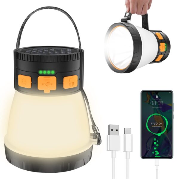 Illuminate your outdoor adventures with the iToncs Super Bright LED Camping Lantern. With 1500 lumens, 8 lighting modes, solar recharge capability, and a 7500mAh power bank, this lantern is perfect for camping, hiking, emergencies, and more.