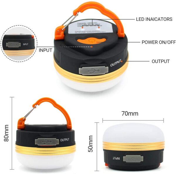 Illuminate your outdoor adventures with this portable LED camping lantern. With 3 light modes and a built-in power bank, it's perfect for camping, hiking, fishing, and emergencies.