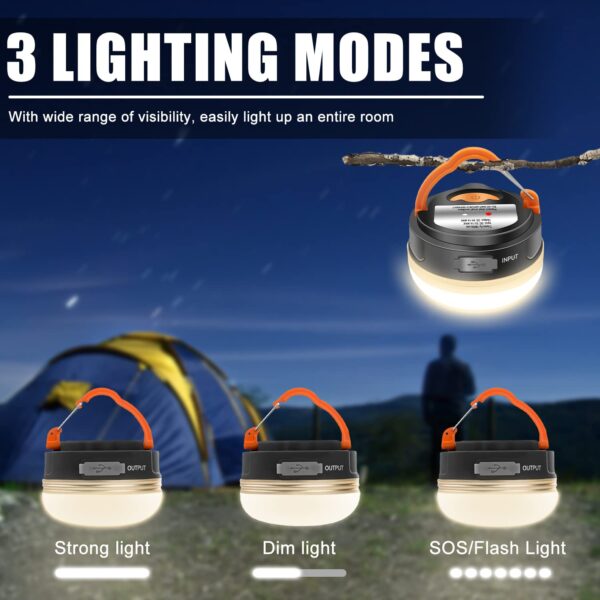 Illuminate your adventures with the XTAUTO Rechargeable LED Camping Lantern. Compact, lightweight, and versatile, this lantern offers 3 lighting modes, a power bank feature, and durable, waterproof construction. Perfect for camping, hiking, emergencies, and more.