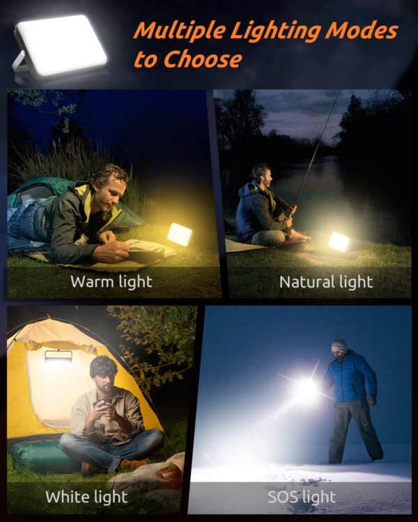 Illuminate your adventures with the Eventek LED Camping Lantern. With 4000LM brightness and 5 light modes, it lasts up to 144 hours. This rechargeable lantern also doubles as a 20000mAh power bank, perfect for emergencies or outdoor activities. Stay safe and prepared with this portable and waterproof tent light.