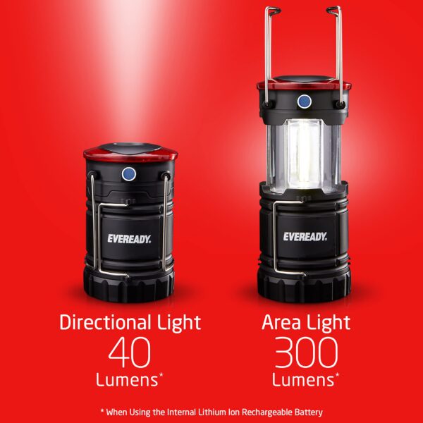 Illuminate your campsite with the Eveready 360 LED Camping Lanterns. These collapsible lanterns offer directional lighting, night vision mode, and emergency signaling. Perfect for outdoor adventures.