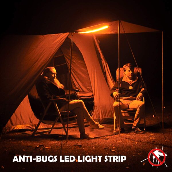 Illuminate your outdoor adventures with the ALL-TOP Dimmable LED Camping Light Flexible Strip. This 4 feet amber strip, with 1300 lumens, is perfect for RV camping, overlanding, and more. IP68 dual-protection ensures durability in any weather. Get yours now!