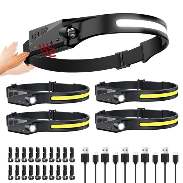 Enhance your outdoor adventures with ENERKIDI's 5-Pack LED Headlamp! Featuring 5 light modes, motion sensing technology, and a rechargeable design, this headlamp is perfect for hiking, camping, fishing, and more. Stay prepared and illuminated with this lightweight and adjustable headlamp that offers a wide beam for optimal visibility. A perfect gift for outdoor enthusiasts!