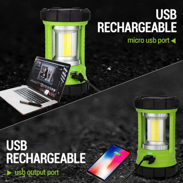 Illuminate your next adventure with the elesall camping lantern! This versatile lantern with 3000LM brightness and 5 adjustable lighting modes is perfect for camping, road trips, and emergencies. Rechargeable with a phone charger function, lightweight, portable, and water & impact resistant. A must-have tool for all your outdoor activities.