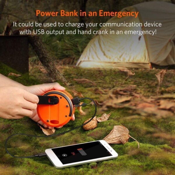 Portable and versatile ThorFire LED camping lantern that doubles as a powerful mini flashlight. Compact, lightweight, with hand crank and USB rechargeable features. Ideal for camping, hiking, and emergencies.