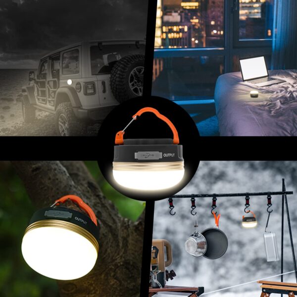 Illuminate your adventures with the XTAUTO Rechargeable LED Camping Lantern. Compact, lightweight, and versatile, this lantern offers 3 lighting modes, a power bank feature, and durable, waterproof construction. Perfect for camping, hiking, emergencies, and more.