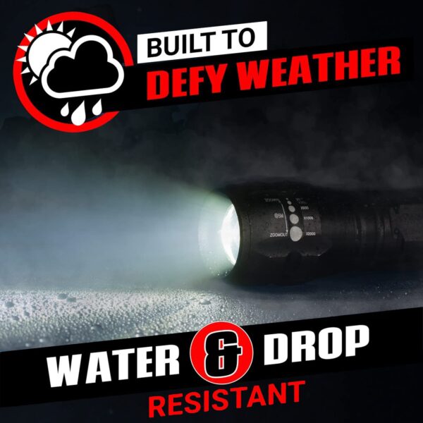 Illuminate any room with the GearLight S1000 LED Tactical Flashlight! This durable and compact flashlight is perfect for outdoor use, camping, and everyday activities. Includes 2 flashlights, battery holders, hand straps, and more.