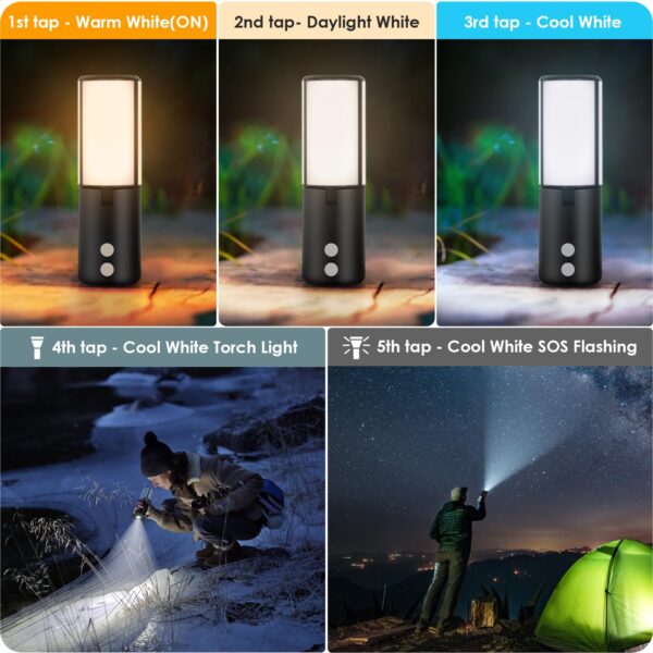 Illuminate your adventures with the versatile LED camping lantern. Offering 5 light modes and stepless dimming, it's perfect for emergencies, camping, or outdoor activities. Solar and USB-C charging, emergency power bank feature, and sturdy design make it a must-have for any outdoor enthusiast.