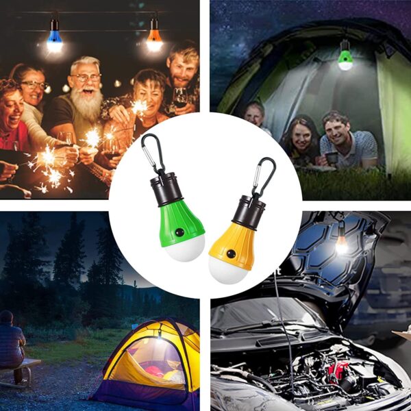 Illuminate your outdoor adventures with this portable LED tent bulb! Lightweight, waterproof, and featuring 3 lighting modes, it's perfect for camping, hiking, and more.