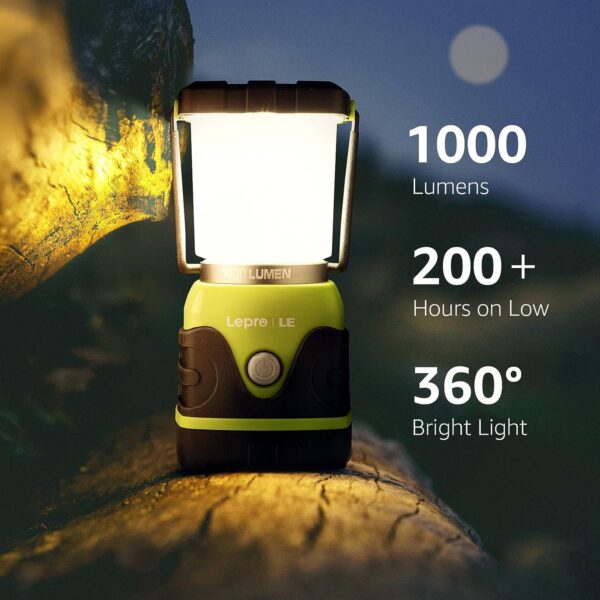 Illuminate your outdoor adventures with the LE 1000LM Camping Lantern. With 4 light modes and long battery life, this waterproof tent light is essential for camping, hiking, and emergencies.