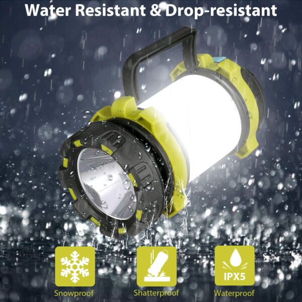 Illuminate your adventures with the BOBKID Outdoor LED Camping Lantern. With 1000LM brightness and 6 modes, it ensures visibility up to 300m. This rechargeable lantern also doubles as a 4000mAh power bank for your devices. Waterproof and durable, it's perfect for hiking, camping, and emergencies.