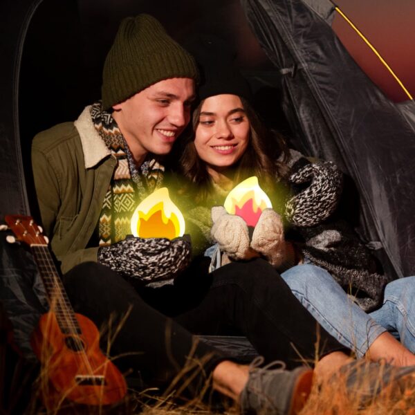 Create a warm and inviting atmosphere with this 2-pack of flameless nightlights. Perfect for indoor and outdoor use, these portable LED lights are ideal for camping or as a unique gift for friends and kids.