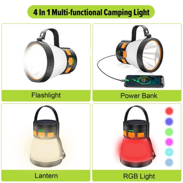 Illuminate your outdoor adventures with the iToncs Super Bright LED Camping Lantern. With 1500 lumens, 8 lighting modes, solar recharge capability, and a 7500mAh power bank, this lantern is perfect for camping, hiking, emergencies, and more.