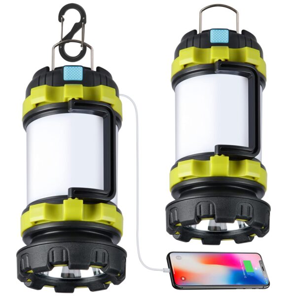 Illuminate your adventures with the BOBKID Outdoor LED Camping Lantern. With 1000LM brightness and 6 modes, it ensures visibility up to 300m. This rechargeable lantern also doubles as a 4000mAh power bank for your devices. Waterproof and durable, it's perfect for hiking, camping, and emergencies.