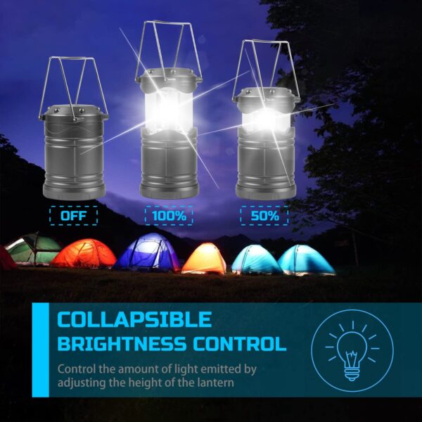 Illuminate your surroundings with Lichamp LED Lanterns. These portable, water-resistant lanterns are perfect for camping, emergencies, and more. Get 4 lanterns powered by 3 AA batteries each for reliable lighting.