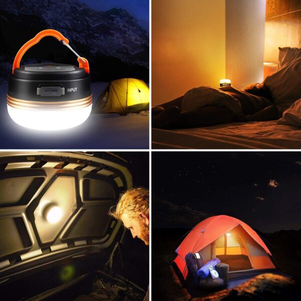 Illuminate your outdoor adventures with this portable LED camping lantern. With 3 light modes and a built-in power bank, it's perfect for camping, hiking, fishing, and emergencies.