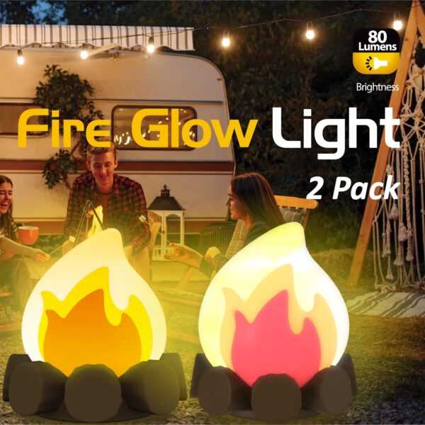 Create a warm and inviting atmosphere with this 2-pack of flameless nightlights. Perfect for indoor and outdoor use, these portable LED lights are ideal for camping or as a unique gift for friends and kids.