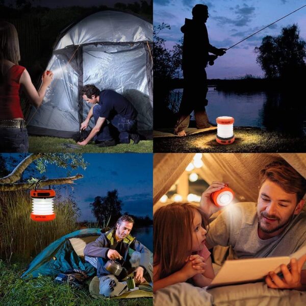 Portable and versatile ThorFire LED camping lantern that doubles as a powerful mini flashlight. Compact, lightweight, with hand crank and USB rechargeable features. Ideal for camping, hiking, and emergencies.