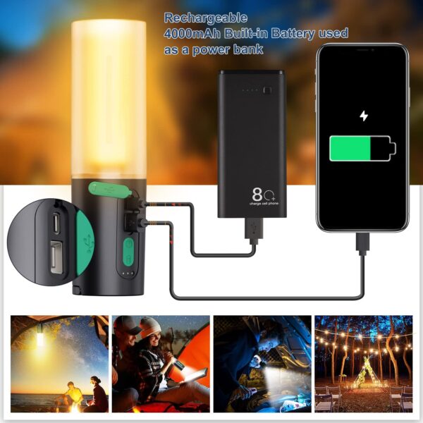 Illuminate your outdoor adventures with these innovative camping string lights. Enjoy 10-20 hours of bright, 360° light with 4 modes for versatile use. Rechargeable via USB with a 4000mAh power source. Lightweight, portable, and waterproof for any outdoor activity.