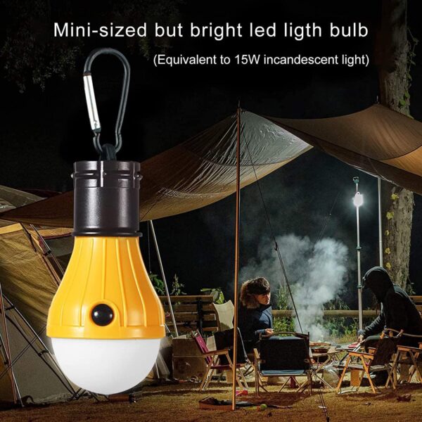 Illuminate your outdoor adventures with this portable LED tent bulb! Lightweight, waterproof, and featuring 3 lighting modes, it's perfect for camping, hiking, and more.