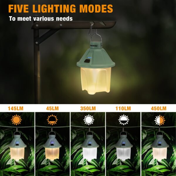 Illuminate your adventures with the EverBrite 450LM Camping Lantern! Enjoy 5 lighting modes and magnetic top for hands-free use. Perfect for camping, hiking, and more.