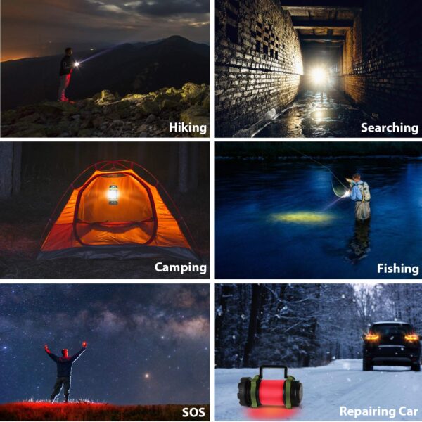 Illuminate your adventures with the BOBKID Outdoor LED Camping Lantern. With 1000LM brightness and 6 modes, it ensures visibility up to 300m. This rechargeable lantern also doubles as a 4000mAh power bank for your devices. Waterproof and durable, it's perfect for hiking, camping, and emergencies.