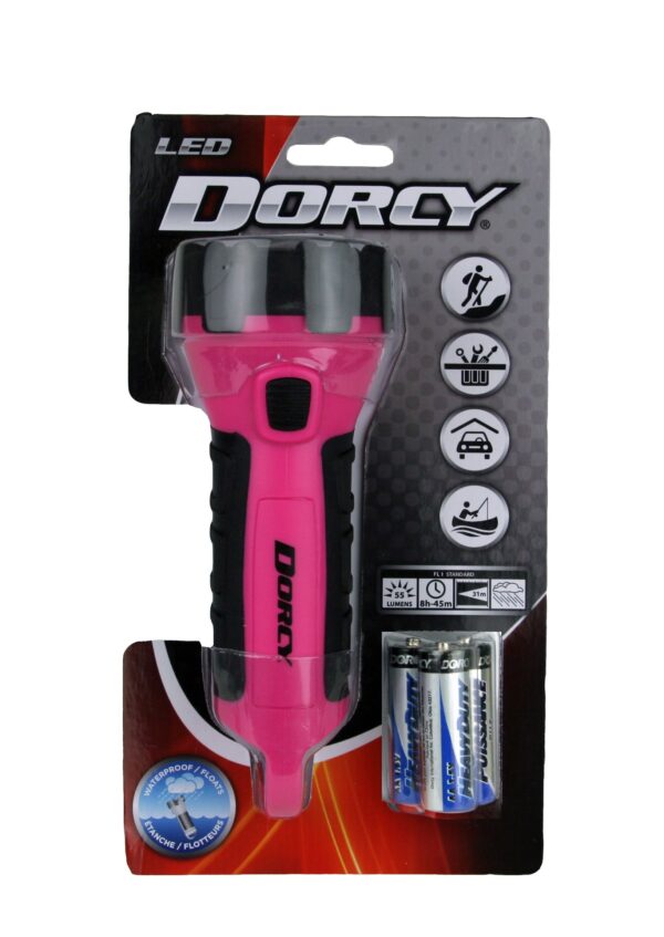 Illuminate your adventures with the Dorcy 55 Lumen Floating LED Flashlight in vibrant pink. This rugged design is impact resistant and water-resistant, ensuring durability in various conditions. With 55 lumens of light output and a run time of 8 hours, this flashlight is perfect for camping, hiking, or everyday use. The built-in carabiner clip allows for easy attachment to your belt or backpack, while the shock-absorbing rubber provides a comfortable and slip-free grip. Get ready for any situation with the Dorcy 55 Lumen LED Flashlight.