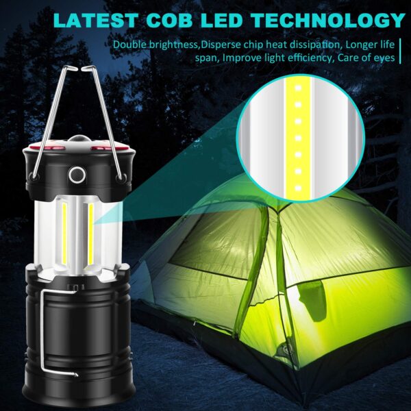 Illuminate your adventures with these 2 Pack Camping Lanterns! Rechargeable & long-lasting with 4 lighting modes for camping, hiking, emergencies. Durable, water-resistant, and versatile design. Includes USB charging cable for convenience.