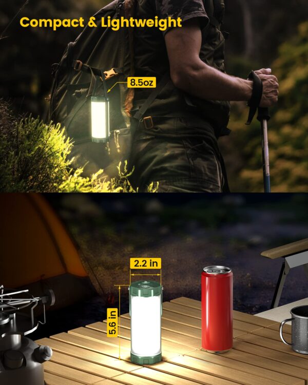 Illuminate your surroundings with the Glocusent Survival Camping Lantern. With 106 LEDs, 5 brightness levels, and a compact design, this lantern is perfect for emergencies, blackout, hiking, and more. Stay prepared with this rechargeable and durable lantern.