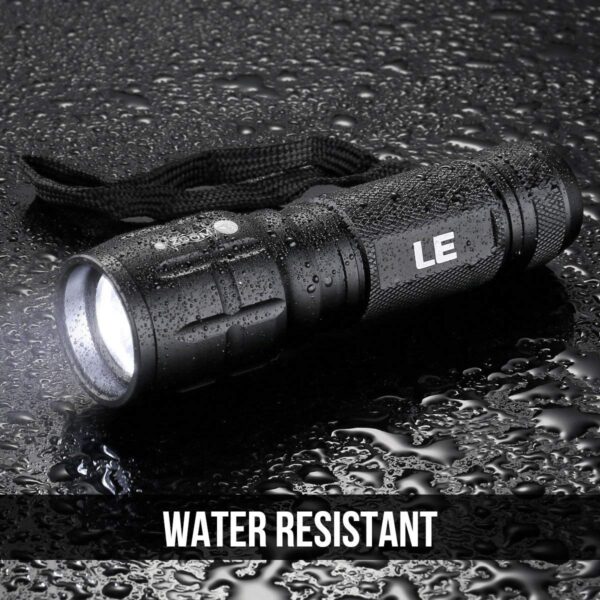 Illuminate your path with the Lighting EVER LED Flashlight! Compact design, skid-proof, and water-resistant for outdoor adventures. Zoom to focus, super bright, and long-lasting. Get yours today!