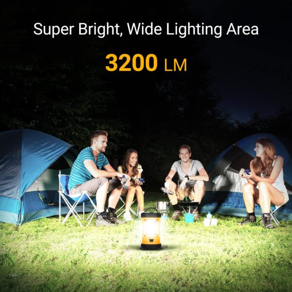 Illuminate your space with the versatile CT CAPETRONIX Camping Lantern. With 3200lm brightness and 5 light modes, this lantern is perfect for camping, emergencies, and more. It also doubles as a power bank and is waterproof for outdoor use.