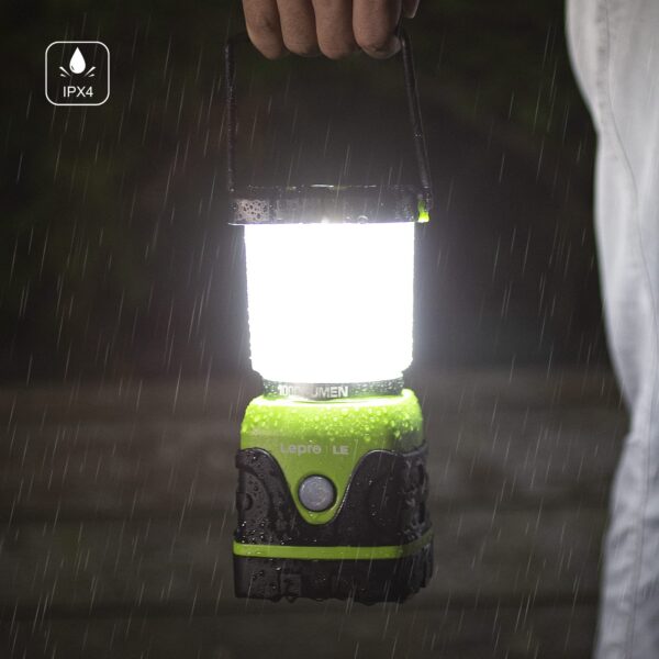 Illuminate your outdoor adventures with the LE 1000LM Camping Lantern. With 4 light modes and long battery life, this waterproof tent light is essential for camping, hiking, and emergencies.