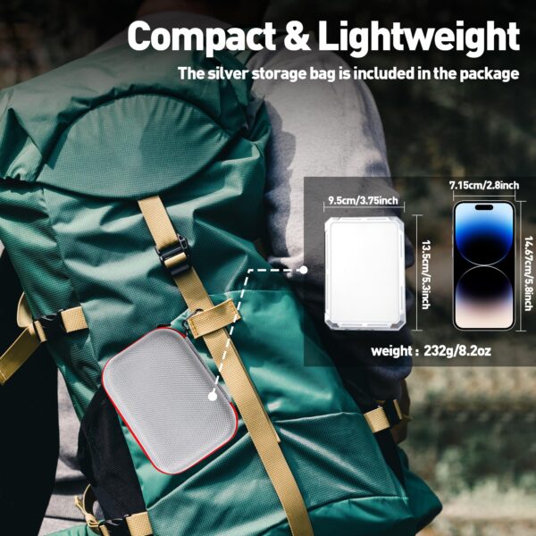 Illuminate your camping adventures with this rechargeable LED lantern. Choose from 3 color temperatures, enjoy 360° bright light, and charge your devices on-the-go.